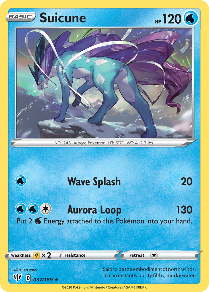 Suicune (037/189) [Sword & Shield: Darkness Ablaze] | Anubis Games and Hobby