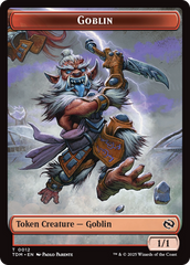 Goblin // Warrior Double-Sided Token [Tarkir: Dragonstorm Tokens] | Anubis Games and Hobby