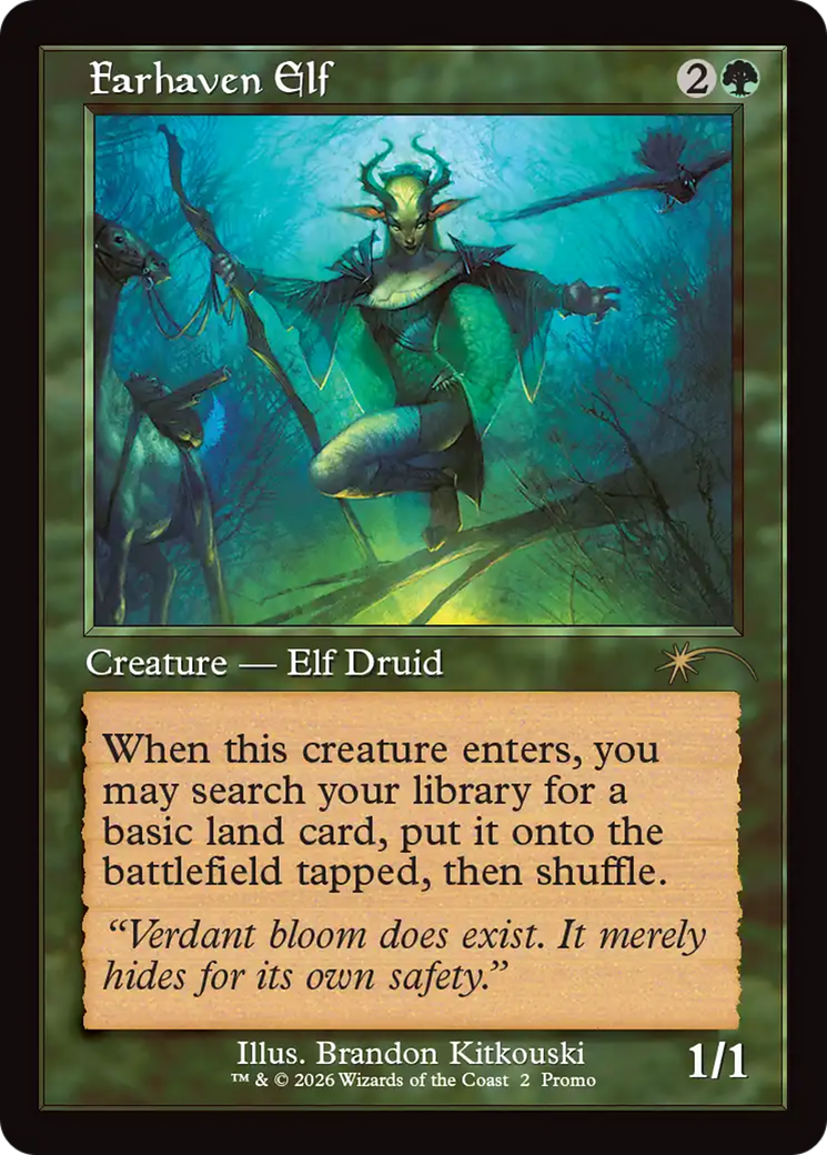 Farhaven Elf (Retro Frame) [Wizards Play Network 2026] | Anubis Games and Hobby