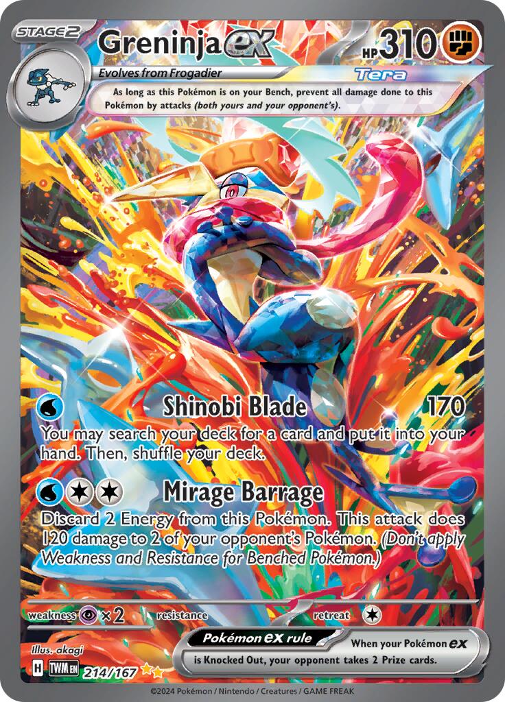 Greninja ex (214/167) [Scarlet & Violet: Twilight Masquerade] | Anubis Games and Hobby