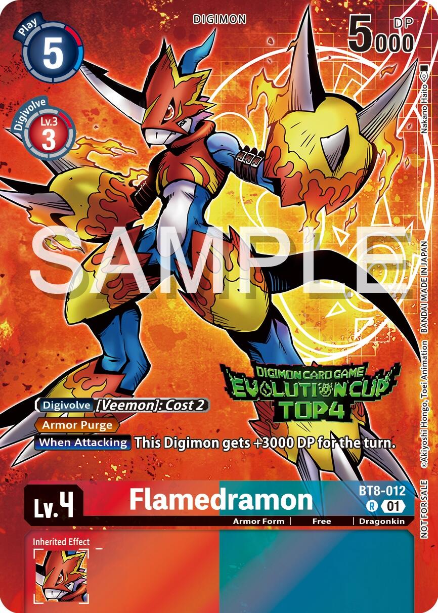 Flamedramon [BT8-012] (2024 Evolution Cup Top 4) [New Awakening Promos] | Anubis Games and Hobby