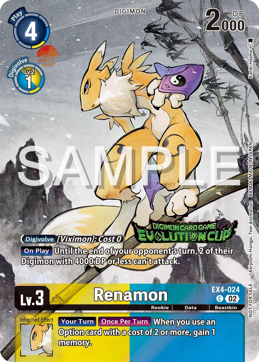 Renamon [EX4-024] (2024 Evolution Cup) [Alternative Being Booster Promos] | Anubis Games and Hobby