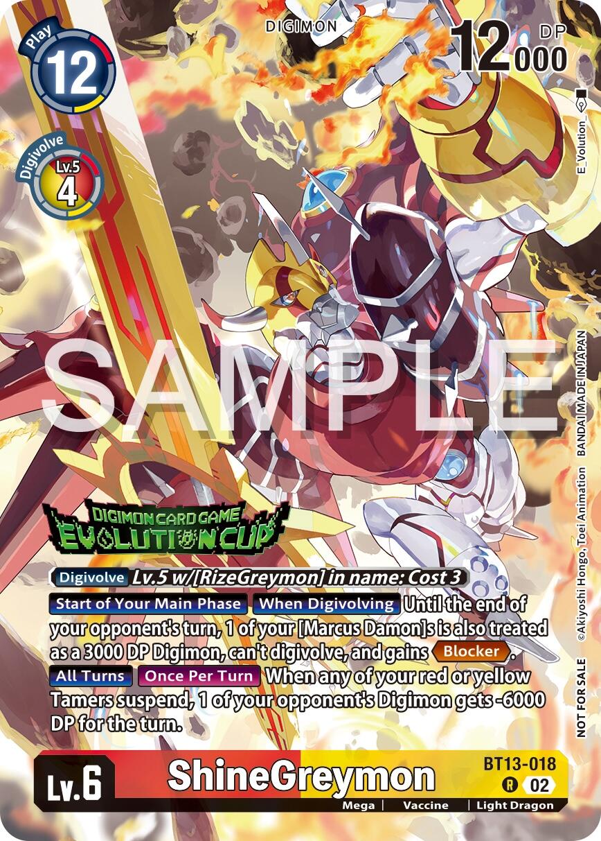 ShineGreymon [BT13-018] (2024 Evolution Cup) [Versus Royal Knights Booster Promos] | Anubis Games and Hobby