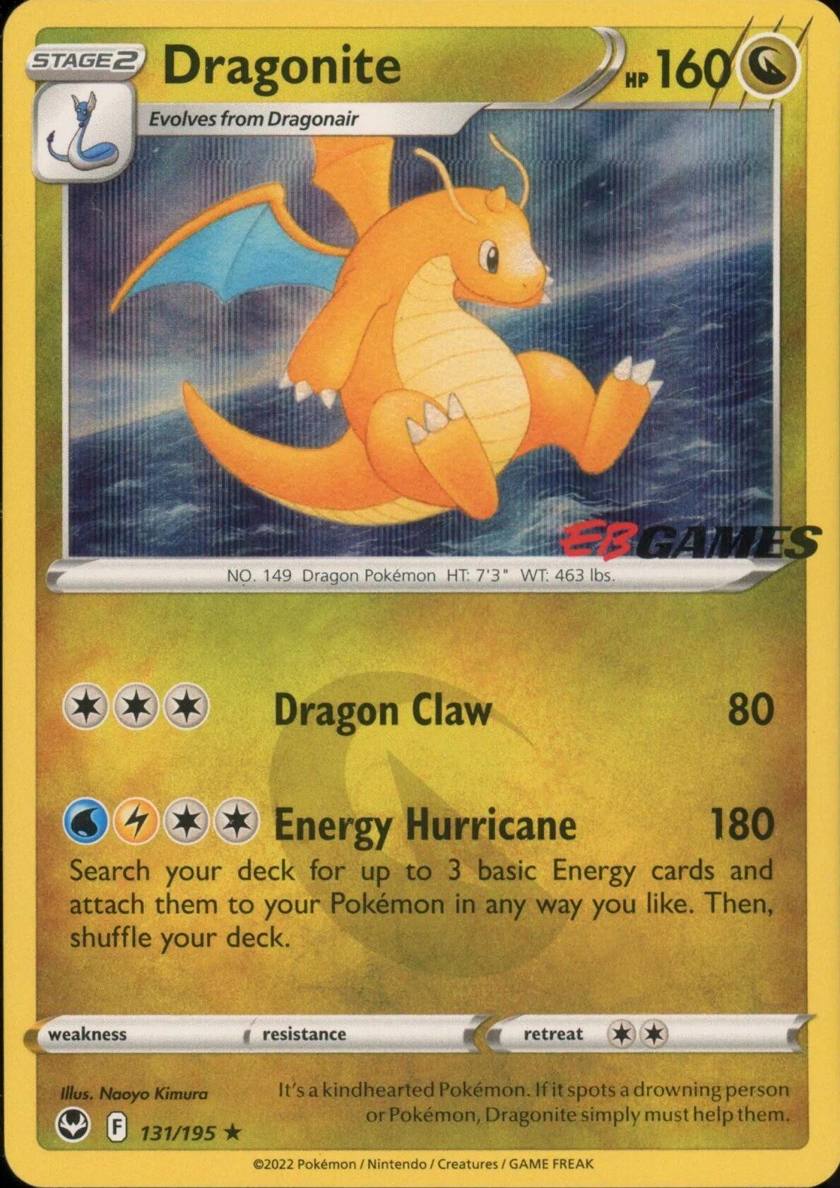 Dragonite (131/195) (EB Games Exclusive) [Miscellaneous Cards] | Anubis Games and Hobby