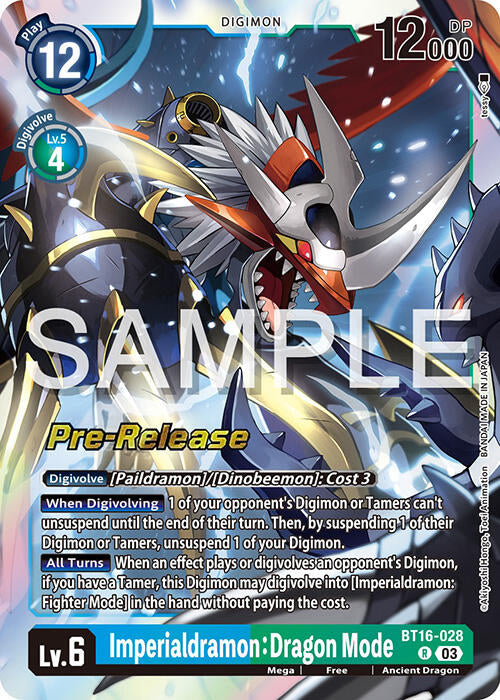 Imperialdramon: Dragon Mode [BT16-028] [Beginning Observer Pre-Release Promos] | Anubis Games and Hobby