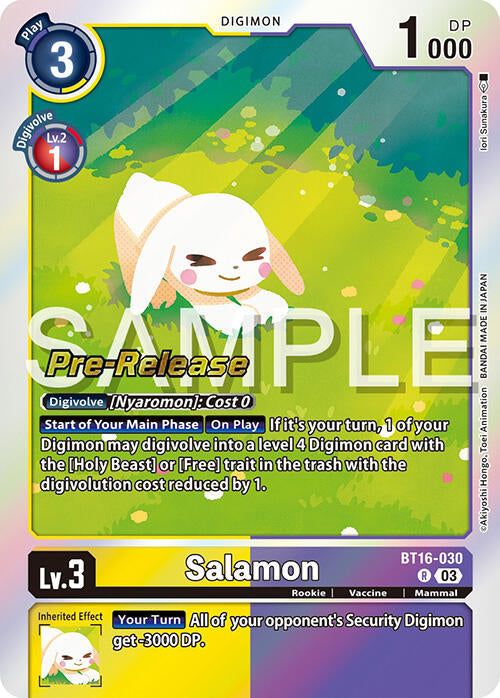 Salamon [BT16-030] [Beginning Observer Pre-Release Promos] | Anubis Games and Hobby