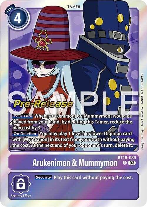 Arukenimon & Mummymon [BT16-089] [Beginning Observer Pre-Release Promos] | Anubis Games and Hobby