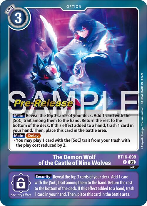 The Demon Wolf of the Castle of Nine Wolves [BT16-099] [Beginning Observer Pre-Release Promos] | Anubis Games and Hobby