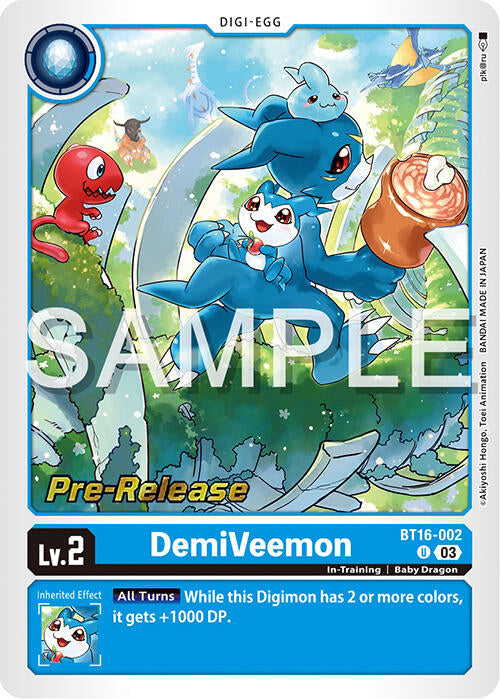 DemiVeemon [BT16-002] [Beginning Observer Pre-Release Promos] | Anubis Games and Hobby