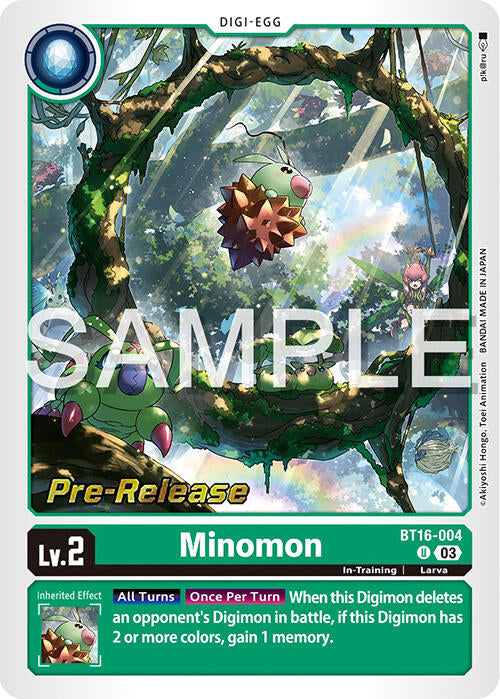 Minomon [BT16-004] [Beginning Observer Pre-Release Promos] | Anubis Games and Hobby