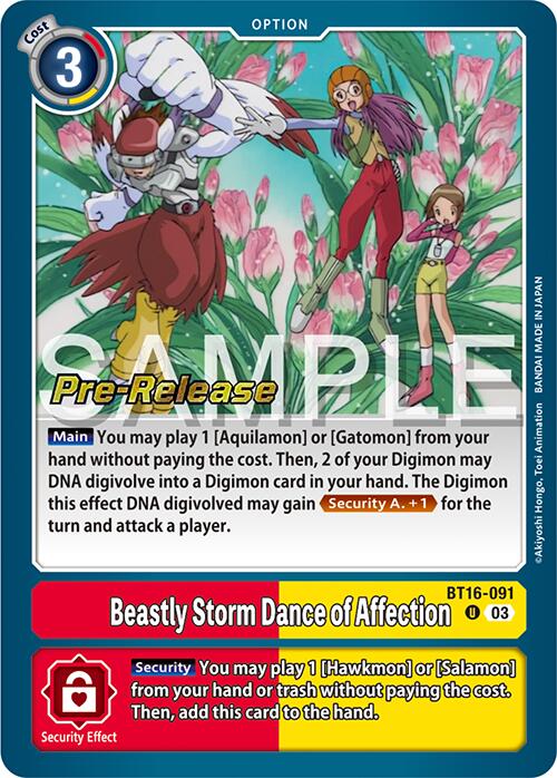 Beastly Storm Dance of Affection [BT16-091] [Beginning Observer Pre-Release Promos] | Anubis Games and Hobby