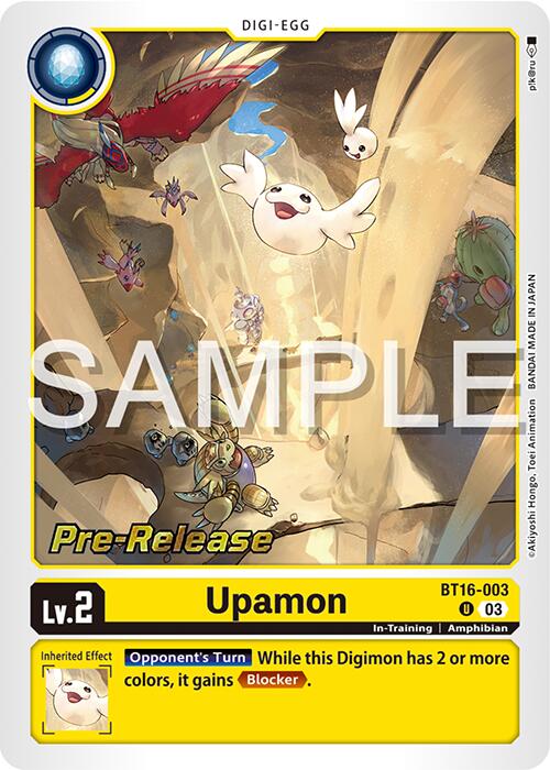 Upamon [BT16-003] [Beginning Observer Pre-Release Promos] | Anubis Games and Hobby