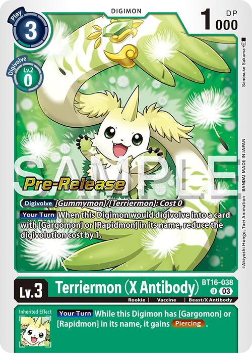 Terriermon (X Antibody) [BT16-038] [Beginning Observer Pre-Release Promos] | Anubis Games and Hobby