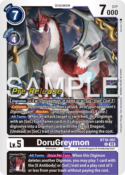 DoruGreymon [BT16-061] [Beginning Observer Pre-Release Promos] | Anubis Games and Hobby