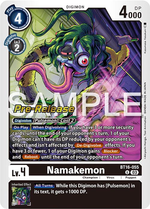 Namakemon [BT16-055] [Beginning Observer Pre-Release Promos] | Anubis Games and Hobby