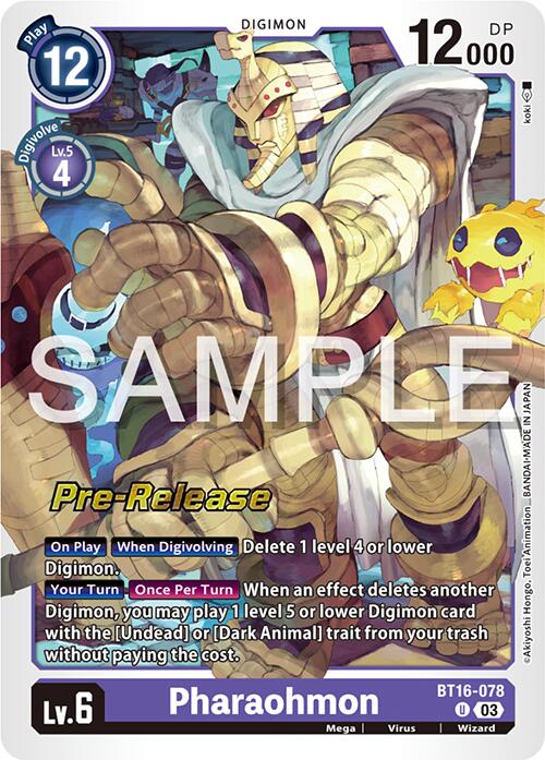 Pharaohmon [BT16-078] [Beginning Observer Pre-Release Promos] | Anubis Games and Hobby