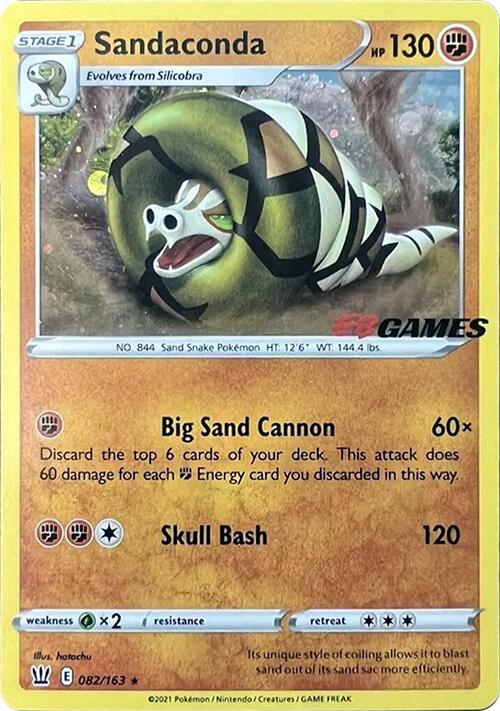 Sandaconda (082/163) (EB Games Exclusive) [Sword & Shield: Battle Styles] | Anubis Games and Hobby
