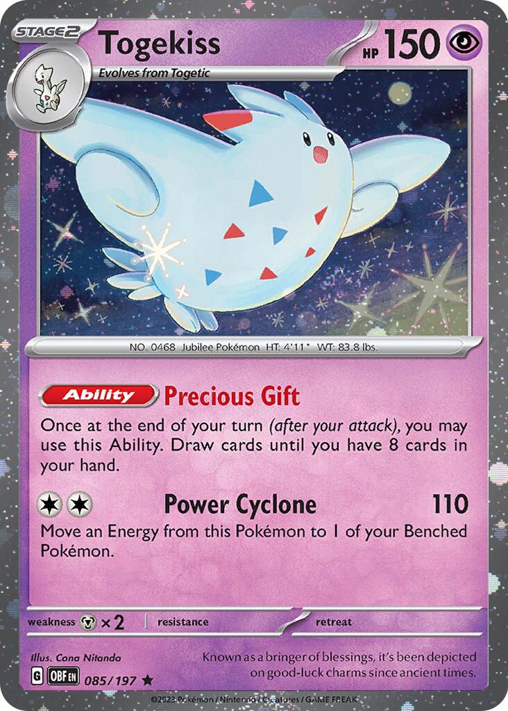 Togekiss (085/197) (Cosmos Holo) [Scarlet & Violet: Obsidian Flames] | Anubis Games and Hobby