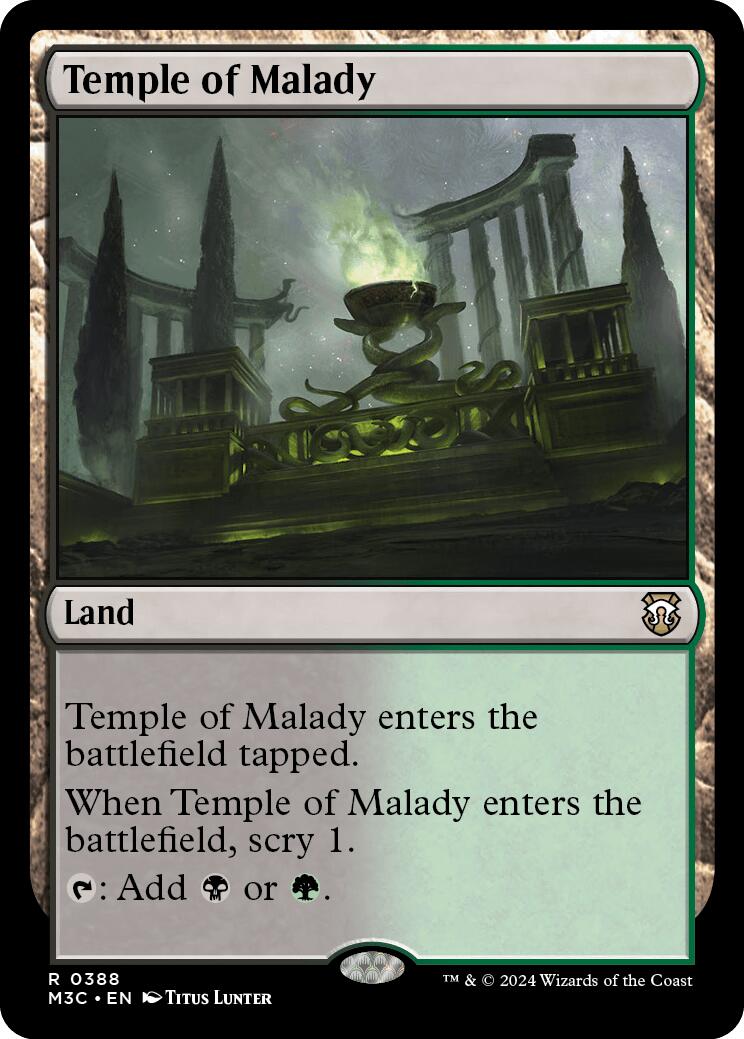 Temple of Malady [Modern Horizons 3 Commander] | Anubis Games and Hobby