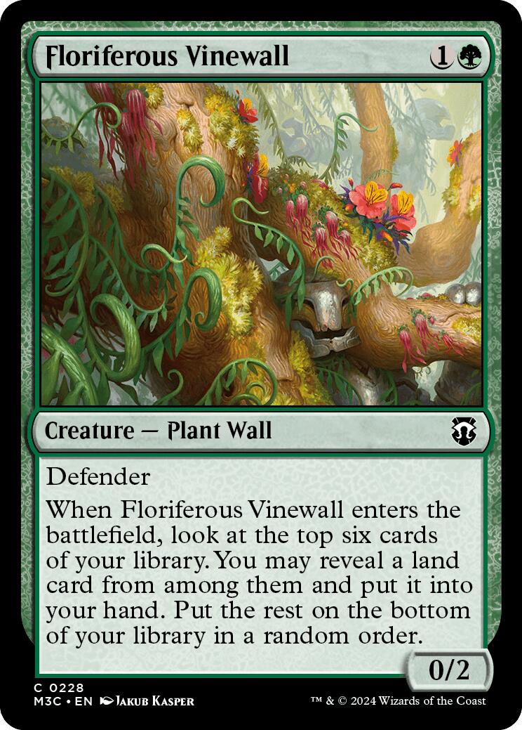 Floriferous Vinewall [Modern Horizons 3 Commander] | Anubis Games and Hobby