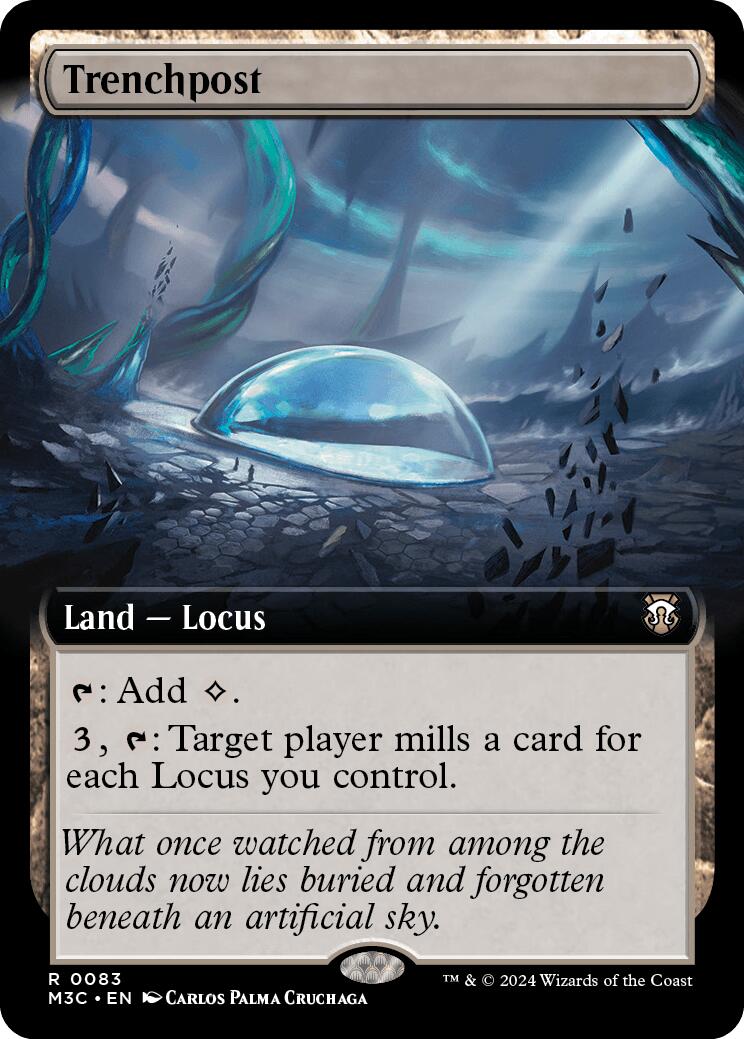 Trenchpost (Extended Art) (Ripple Foil) [Modern Horizons 3 Commander] | Anubis Games and Hobby