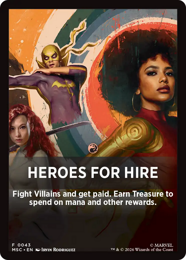 Heroes For Hire Theme Card [Marvel Super Heroes Commander] | Anubis Games and Hobby