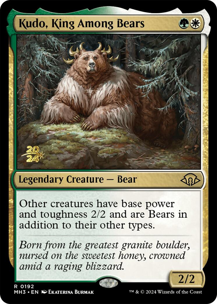 Kudo, King Among Bears [Modern Horizons 3 Prerelease Promos] | Anubis Games and Hobby