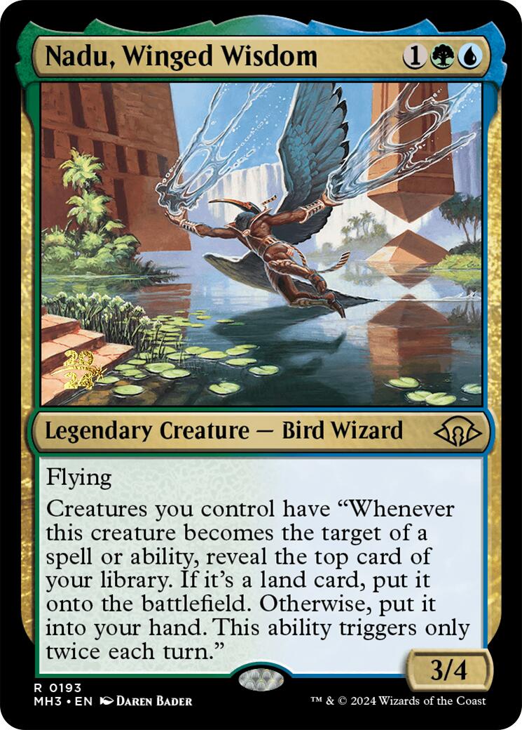 Nadu, Winged Wisdom [Modern Horizons 3 Prerelease Promos] | Anubis Games and Hobby