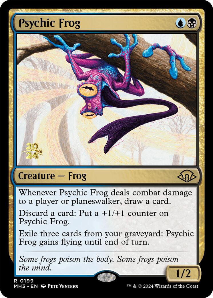 Psychic Frog [Modern Horizons 3 Prerelease Promos] | Anubis Games and Hobby