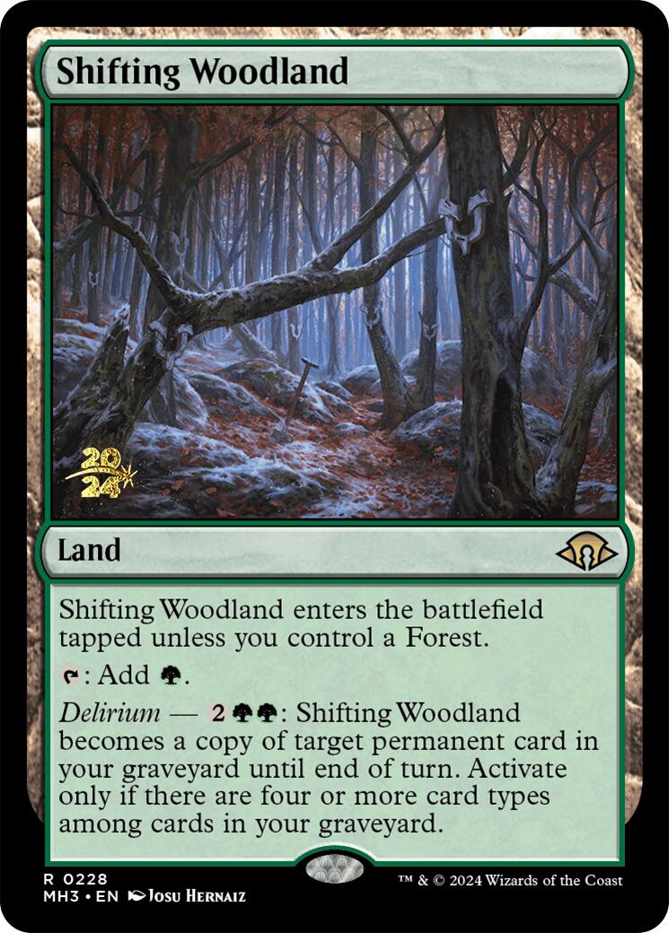 Shifting Woodland [Modern Horizons 3 Prerelease Promos] | Anubis Games and Hobby