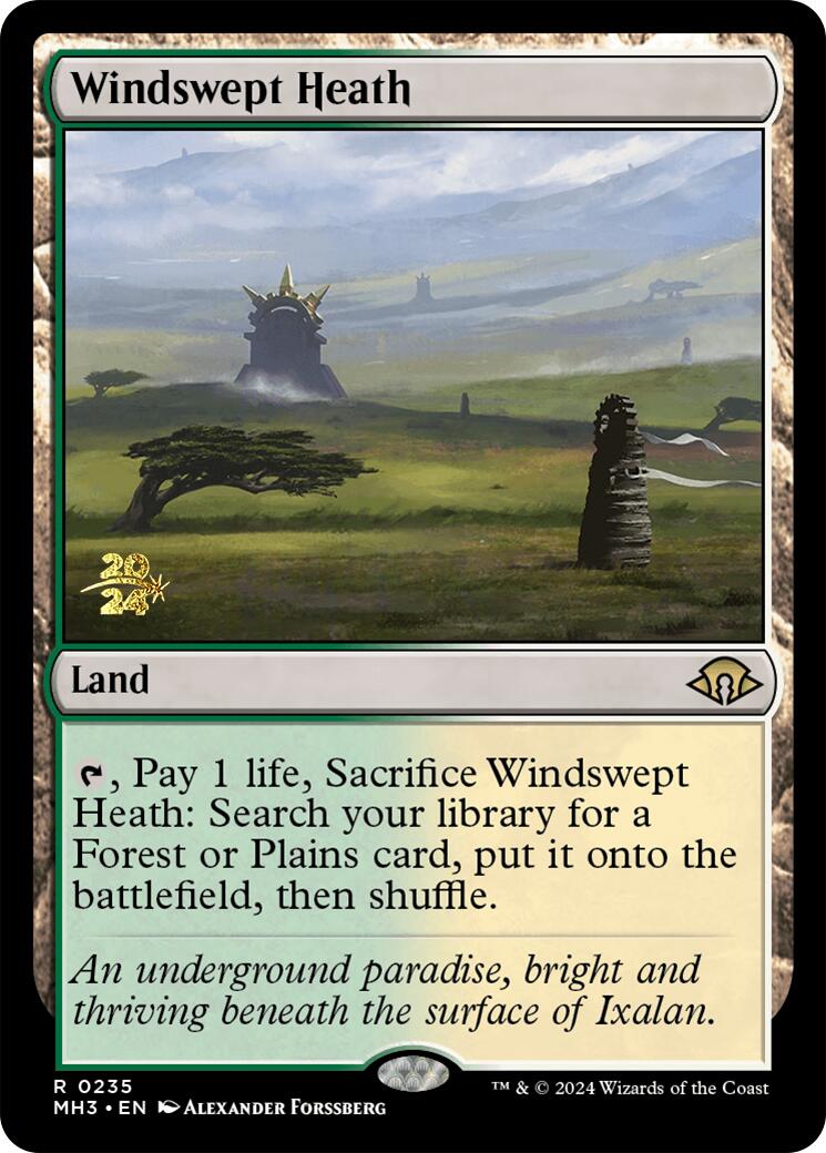 Windswept Heath [Modern Horizons 3 Prerelease Promos] | Anubis Games and Hobby