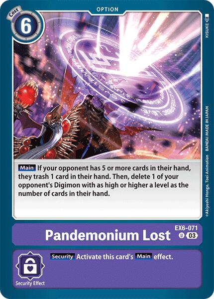 Pandemonium Lost [EX6-071] [Infernal Ascension] | Anubis Games and Hobby