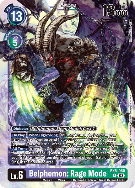 Belphemon: Rage Mode [EX6-060] [Infernal Ascension] | Anubis Games and Hobby