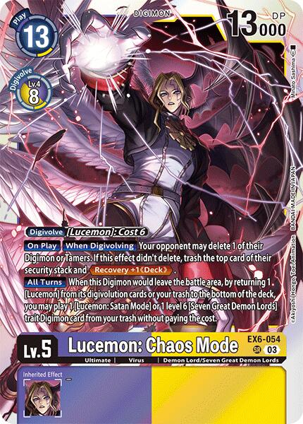 Lucemon: Chaos Mode [EX6-054] [Infernal Ascension] | Anubis Games and Hobby