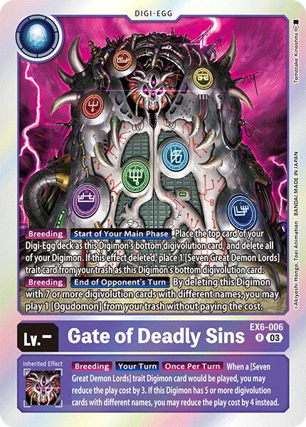 Gate of Deadly Sins [EX6-006] [Infernal Ascension] | Anubis Games and Hobby