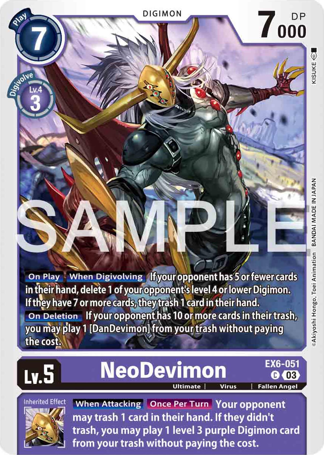 NeoDevimon [EX6-051] [Infernal Ascension] | Anubis Games and Hobby