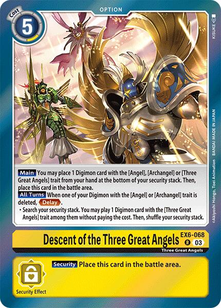 Descent of the Three Great Angels [EX6-068] [Infernal Ascension] | Anubis Games and Hobby