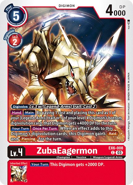 ZubaEagermon [EX6-008] [Infernal Ascension] | Anubis Games and Hobby