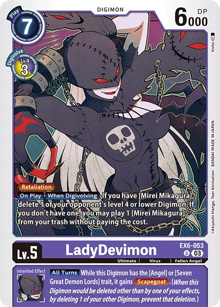 LadyDevimon [EX6-053] [Infernal Ascension] | Anubis Games and Hobby