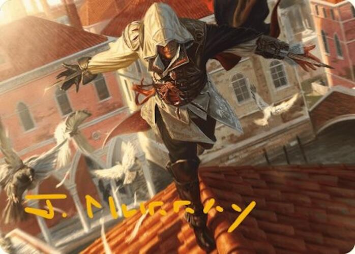 Ezio, Blade of Vengeance Art Card (Gold-Stamped Signature) [Assassin's Creed Art Series] | Anubis Games and Hobby