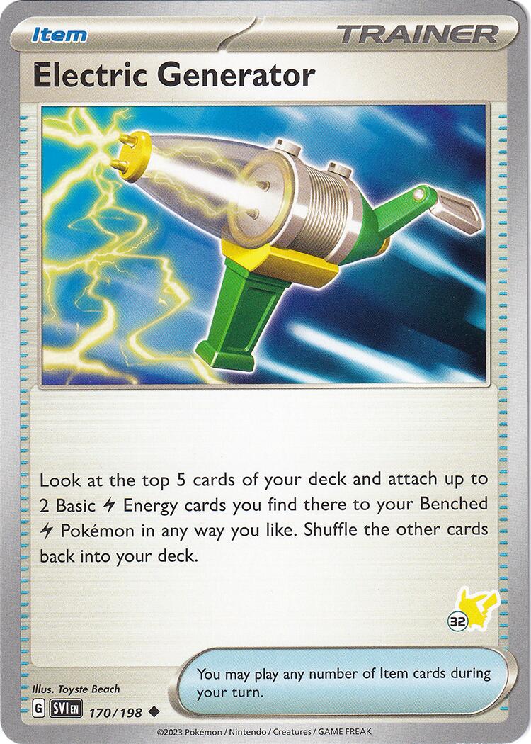 Electric Generator (170/198) (Pikachu Stamp #32) [Battle Academy 2024] | Anubis Games and Hobby