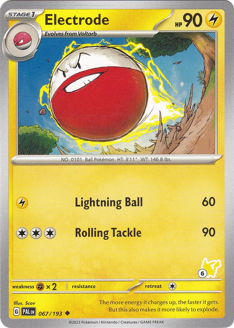 Electrode (067/193) (Pikachu Stamp #6) [Battle Academy 2024] | Anubis Games and Hobby