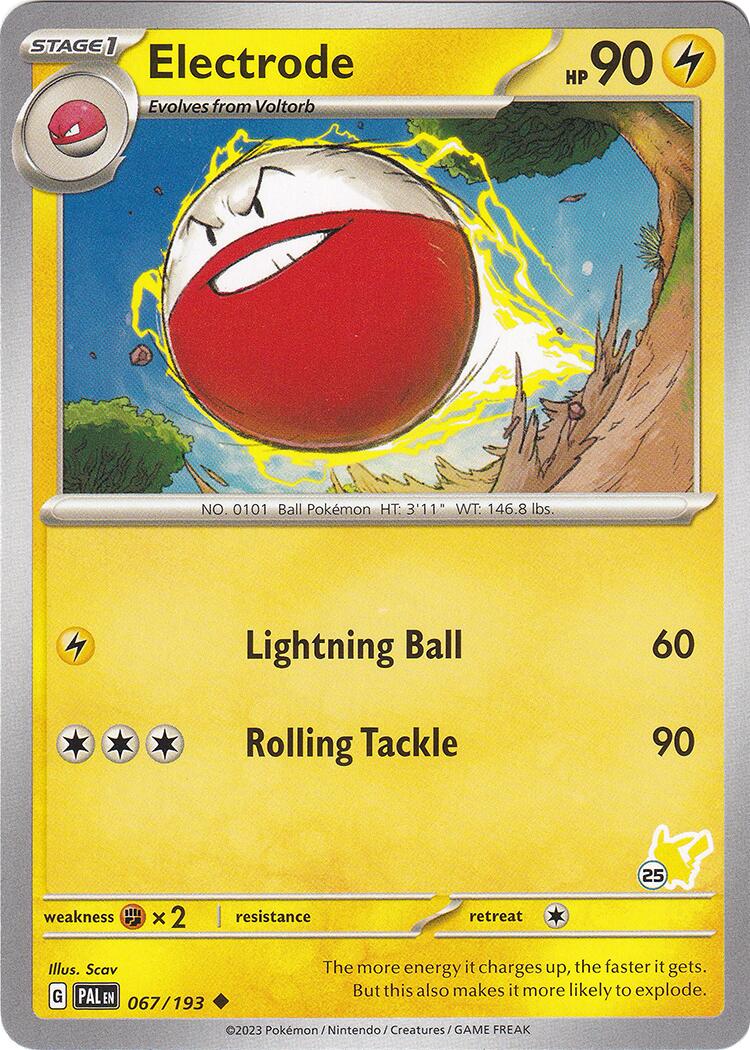 Electrode (067/193) (Pikachu Stamp #25) [Battle Academy 2024] | Anubis Games and Hobby