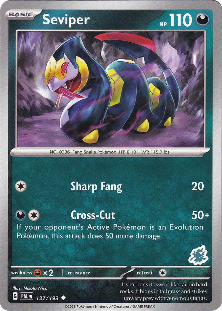 Seviper (137/193) (Darkrai Deck) [Battle Academy 2024] | Anubis Games and Hobby