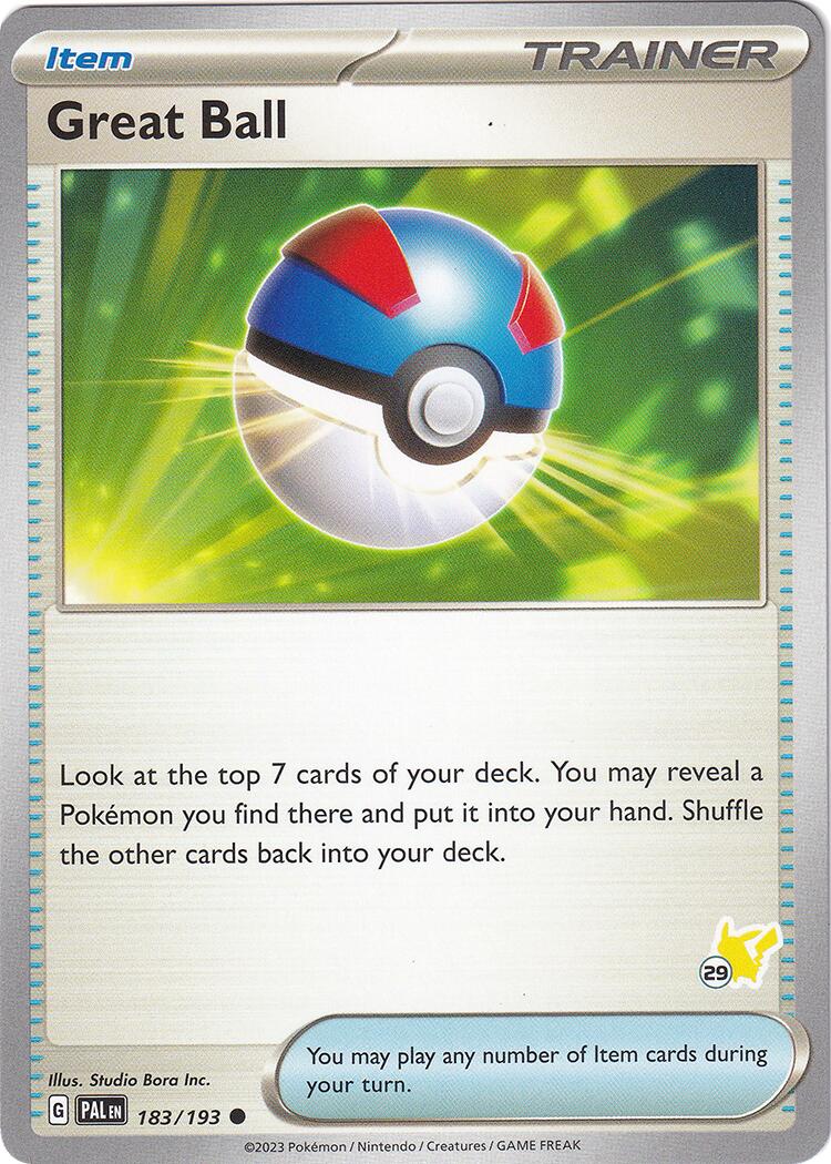 Great Ball (183/193) (Pikachu Stamp #29) [Battle Academy 2024] | Anubis Games and Hobby