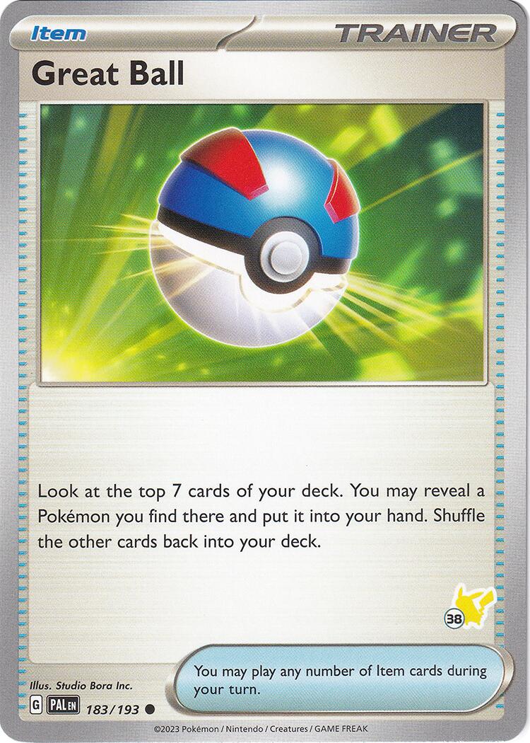 Great Ball (183/193) (Pikachu Stamp #38) [Battle Academy 2024] | Anubis Games and Hobby