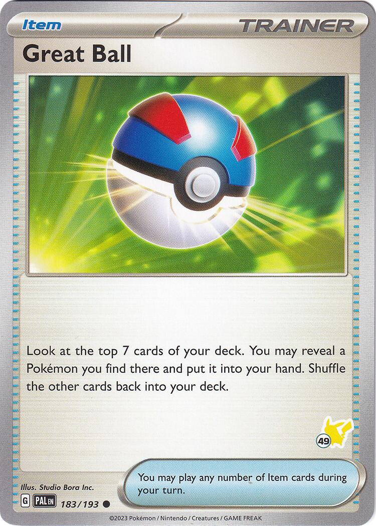 Great Ball (183/193) (Pikachu Stamp #49) [Battle Academy 2024] | Anubis Games and Hobby