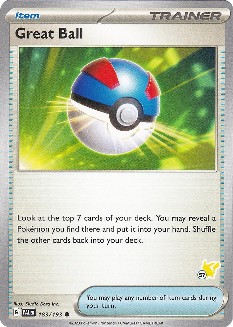 Great Ball (183/193) (Pikachu Stamp #57) [Battle Academy 2024] | Anubis Games and Hobby