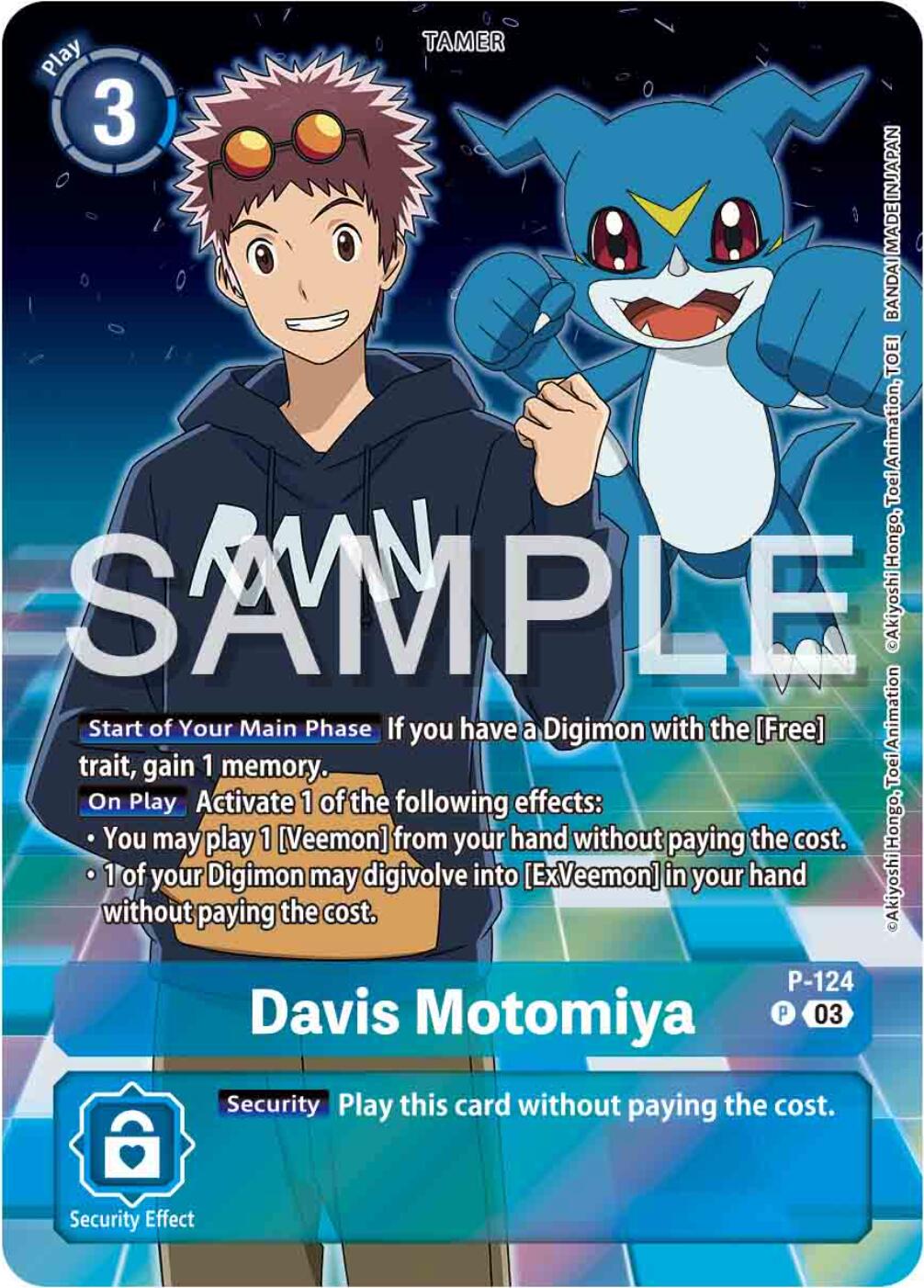 Davis Motomiya [P-124] (Digimon Adventure 02: The Beginning Set) [Promotional Cards] | Anubis Games and Hobby