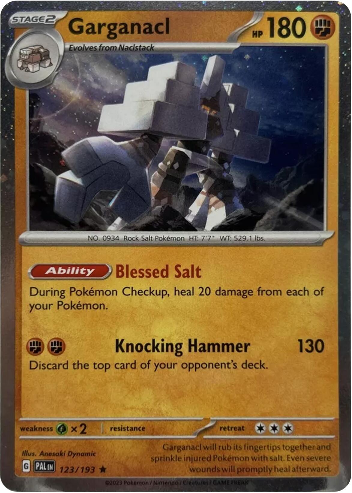 Garganacl (123/193) (Cosmo Holo) [Scarlet & Violet: Paldea Evolved] | Anubis Games and Hobby